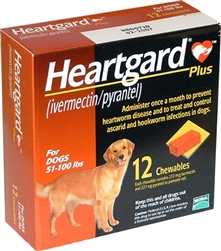 Heartgard Plus Heartworm Chewables For Dogs 51-100 lbs, 12-Pack