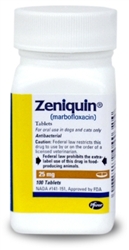 Zeniquin Antibiotic For Dogs & Cats 25mg, 100 Tablets