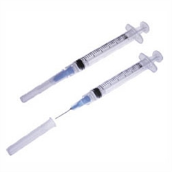 Vivid Hypoject Syringes with Needles - 3 cc Syringe with 22g x 1 inch  Needle - 100 Pack: : Industrial & Scientific