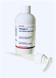 Omega 3 and Vitamin Supplement Liquid With Pump 8 oz